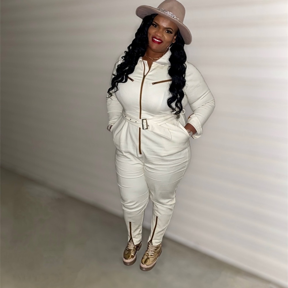 Ivory Utility Jumpsuit